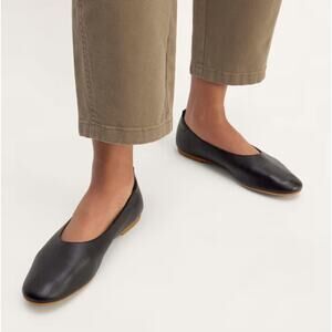 Everlane The Day Glove Narrow Fit Italian Leather Flats Black Sz 10.5 Runs Small